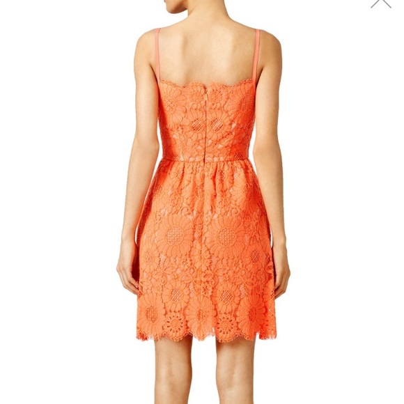 Trina Turk Orange Alcott Dress sz 2 silk lined - Picture 2 of 7